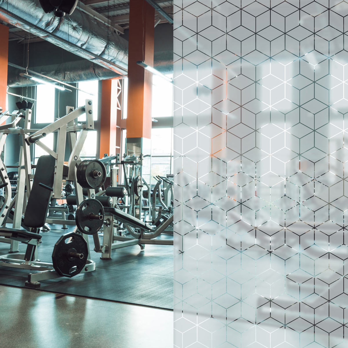 Sandstrahlfolie Cube