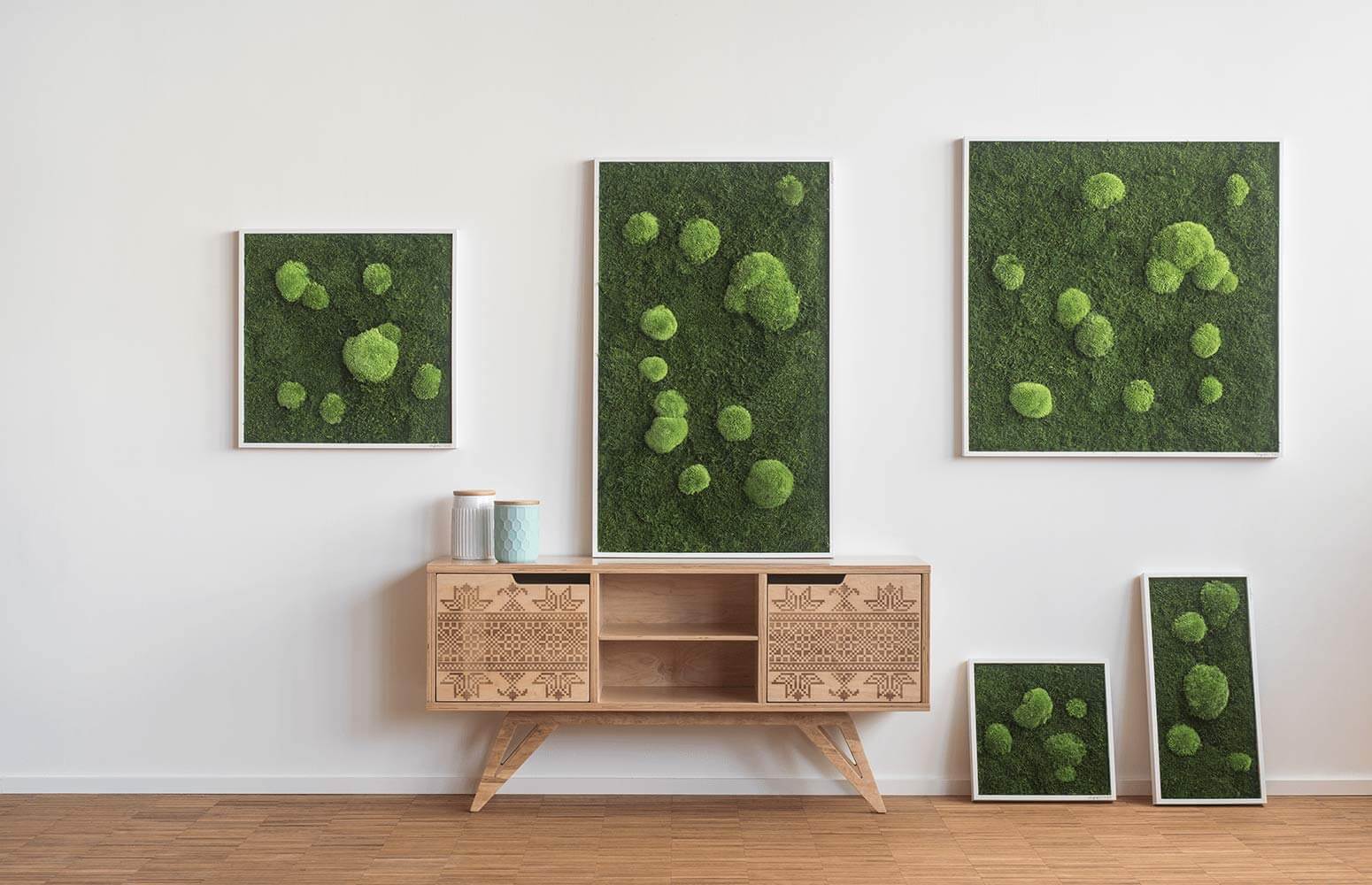 Wald- und Kugelmoosbild 80x80cm